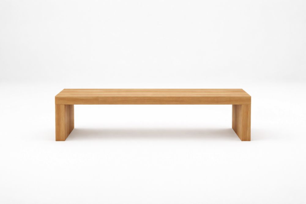 Panca in Legno Massello di Rovere Rettangolare 200x40x45 cm