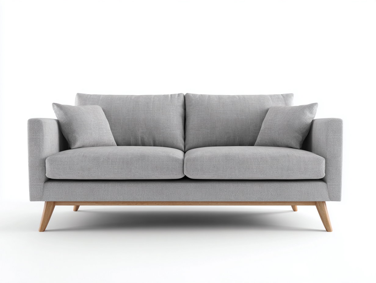 Canapé 2 places 190x90x82 cm Gris clair Style scandinave-Nestmyloft