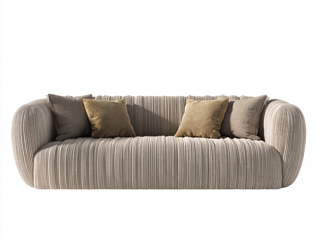 Canapé 2 places 190x95x82 cm Beige Style texturé-Nestmyloft