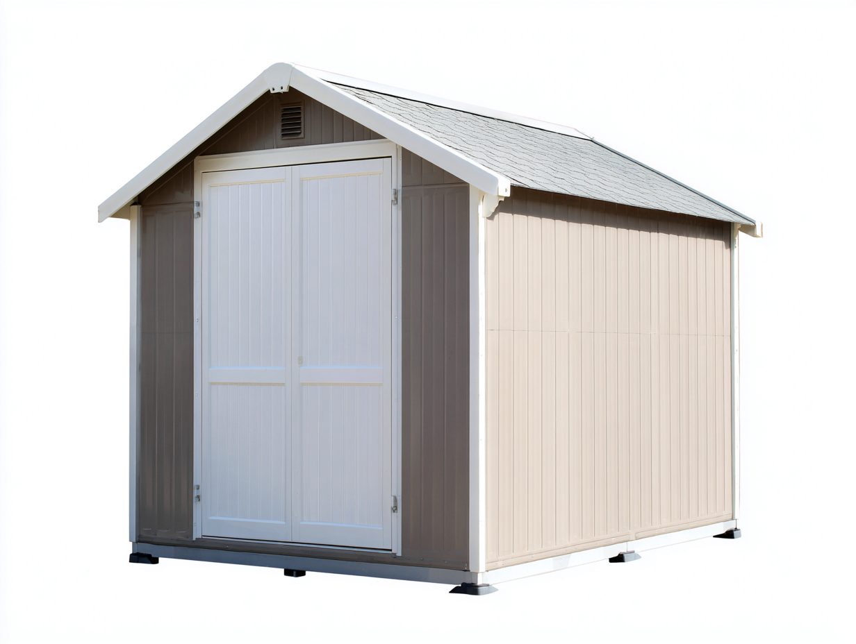 Abri de jardin 170x140x190 cm Beige/Gris Style compact-Nestmyloft