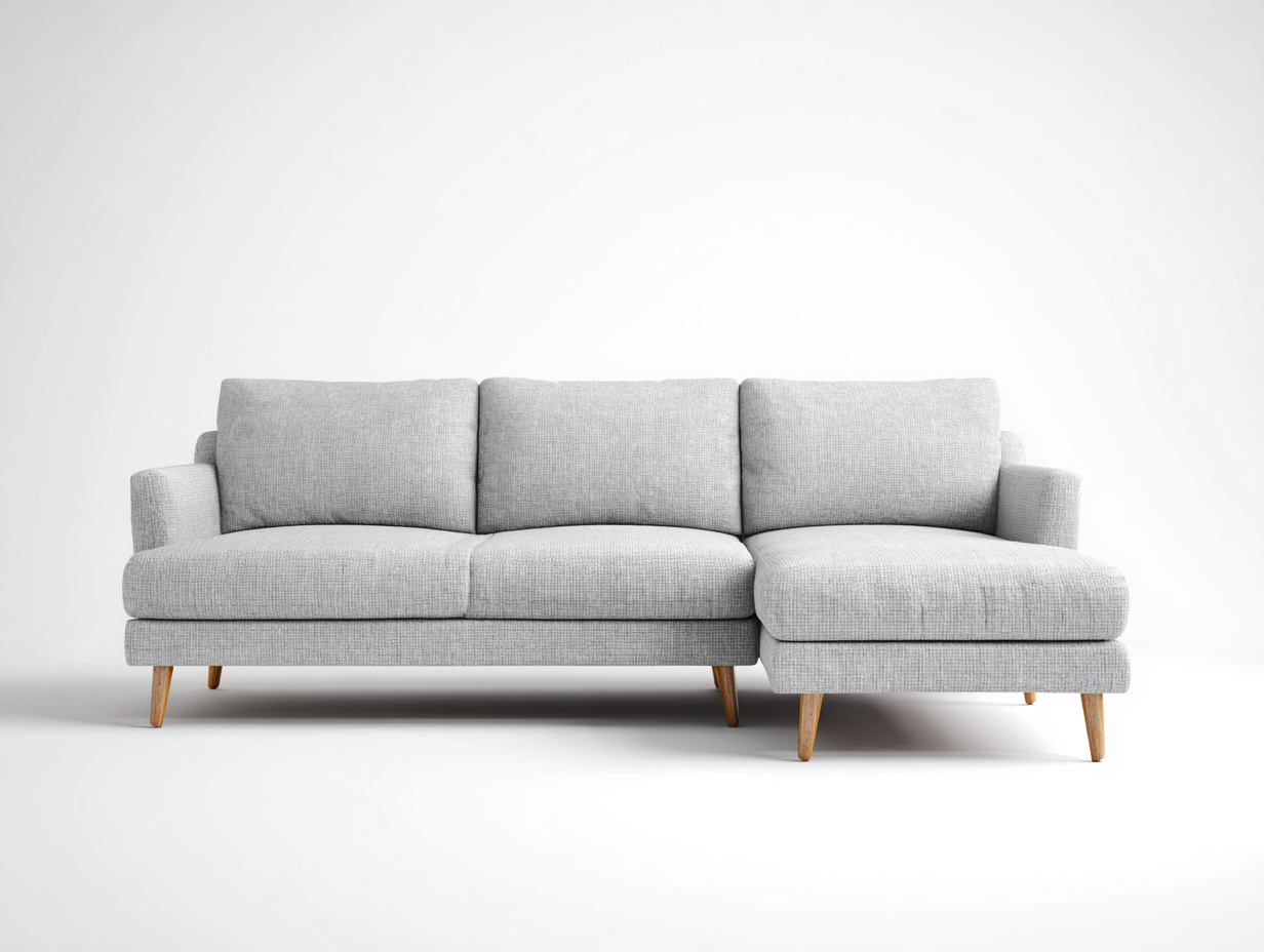 Canapé d’angle 260x180x85 cm Gris clair Style moderne-Nestmyloft