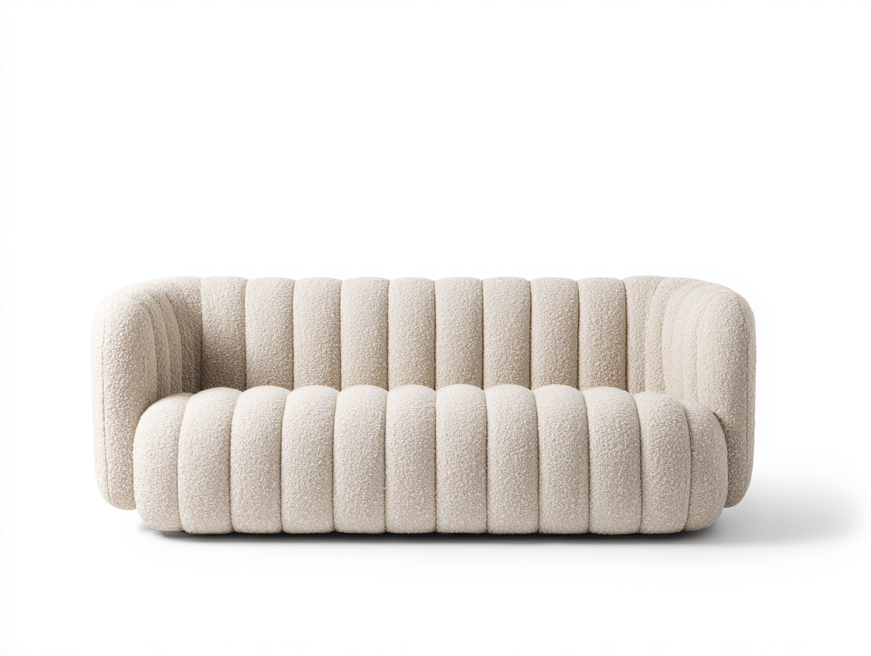 Canapé 2 places 185x90x78 cm Beige clair Style minimaliste-Nestmyloft