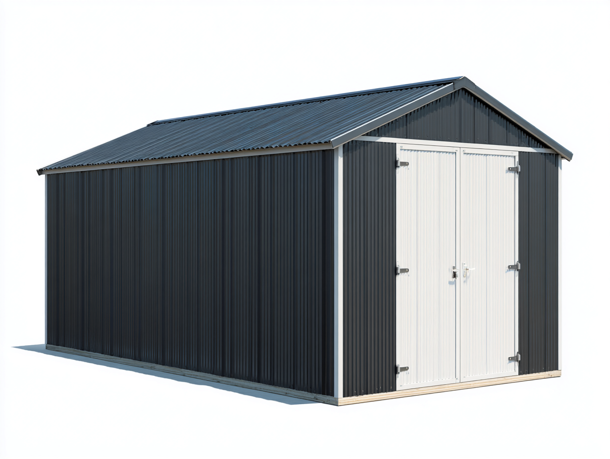 Abri de jardin 190x150x190 cm Noir/Gris Style robuste-Nestmyloft