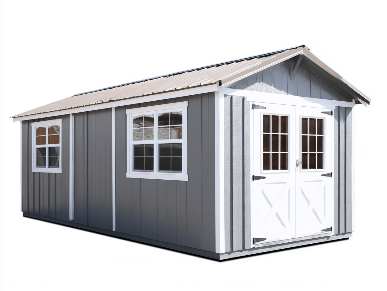 Abri de jardin 210x170x200 cm Gris Style traditionnel-Nestmyloft