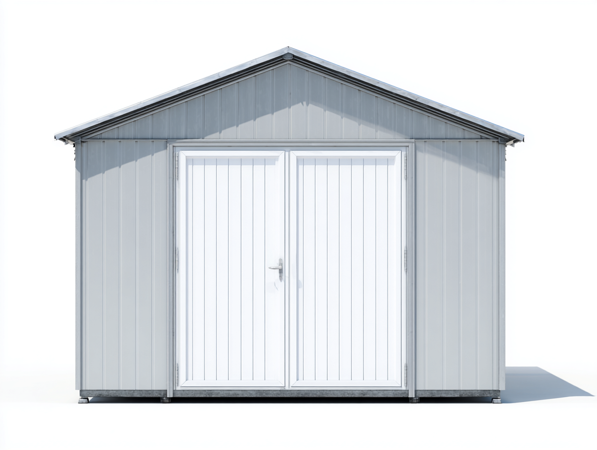 Abri de jardin 200x160x190 cm Blanc Style fonctionnel-Nestmyloft