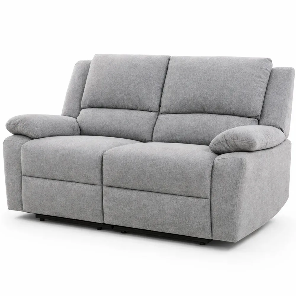 Canapé Relax 2 Places en Tissu Gris Clair