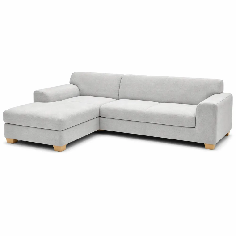 Canapé-lit d'angle convertible en L argenté