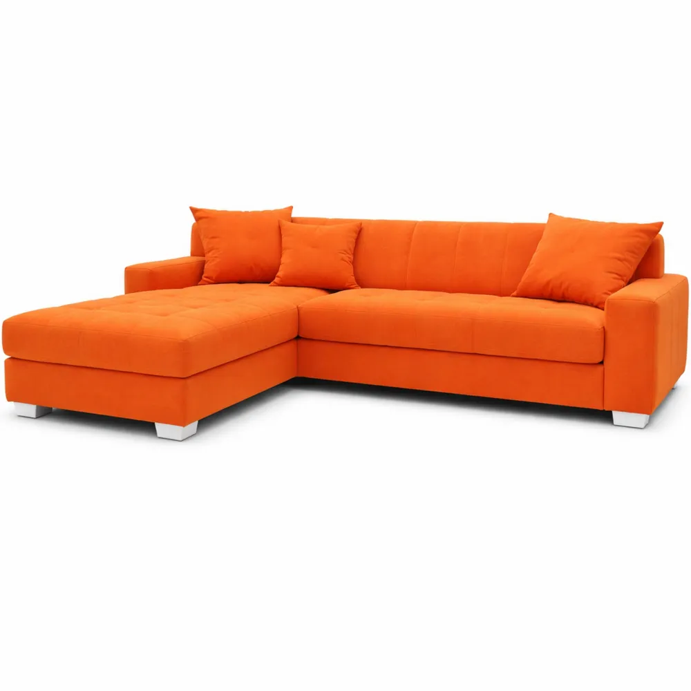 Canapé d'angle modulable en orange