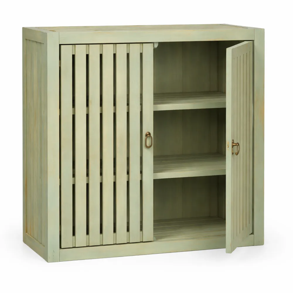 Armoire Murale de Salle de Bains en Bambou Vert