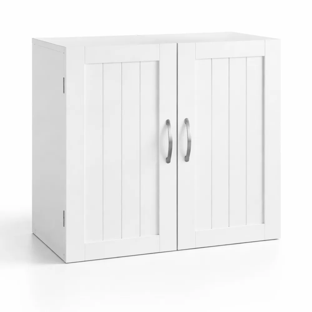 Armoire Murale de Salle de Bain avec Tablettes Réglables 60x30x60 cm