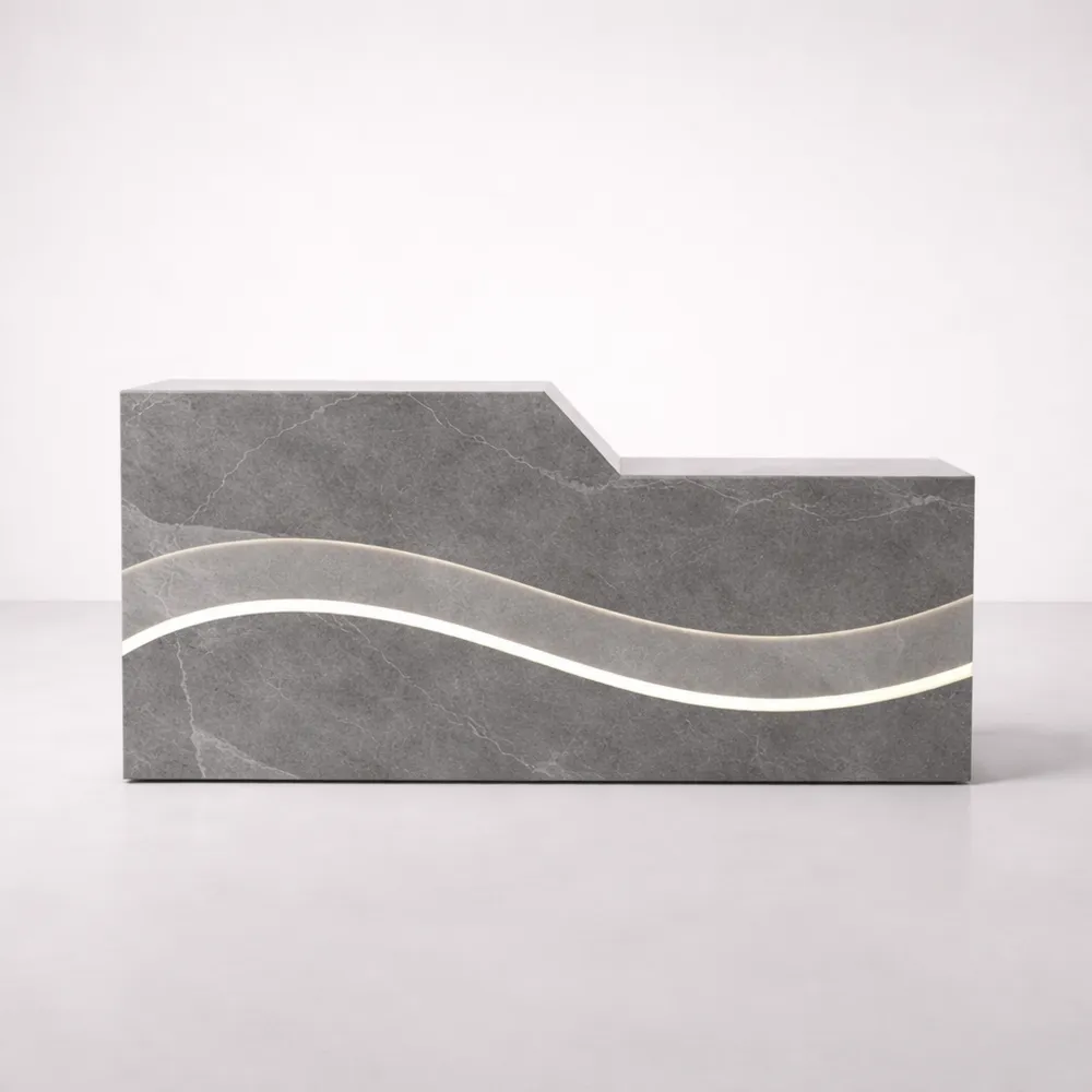 Comptoir Moderne avec Tiroir et Plateau Clavier pour Bureaux