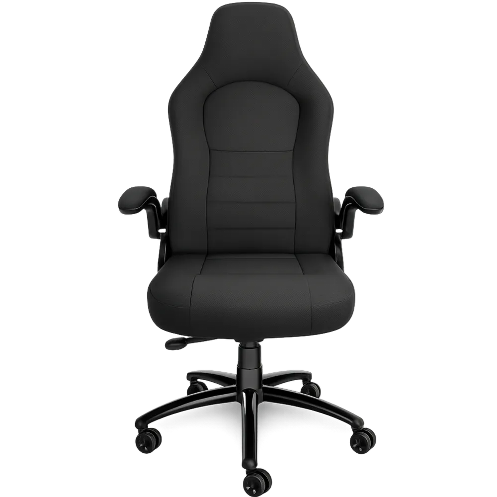 Chaise ergonomique pivotante pour télétravail avec appui-tête