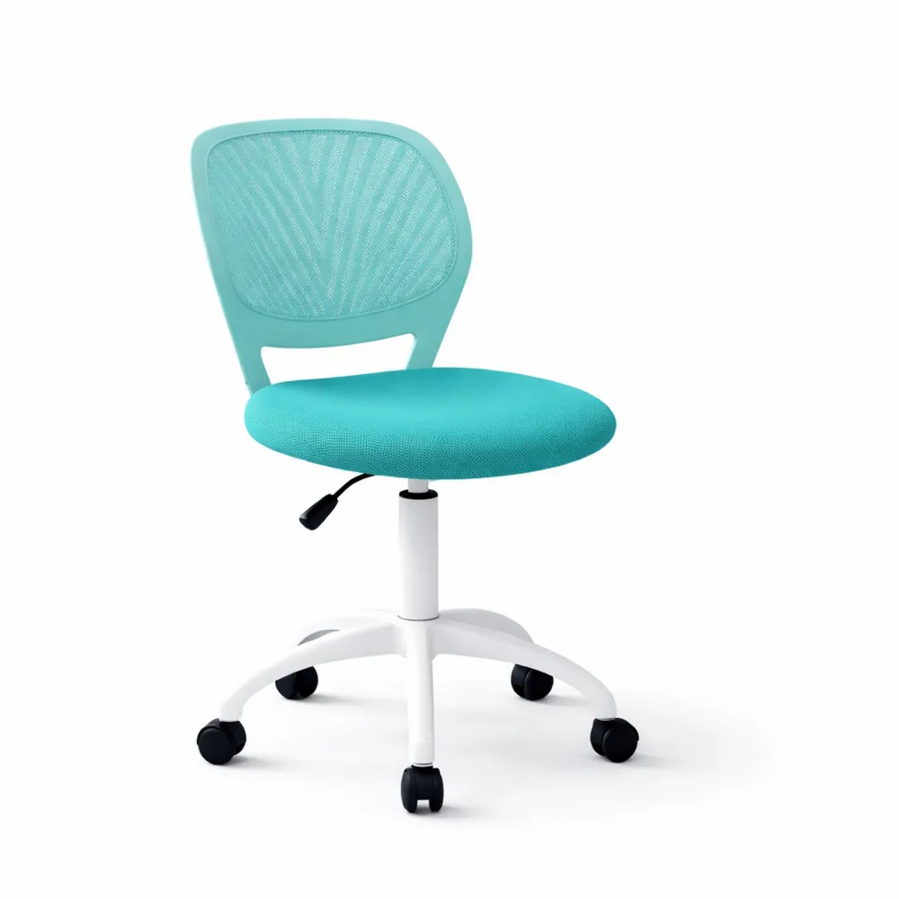 Chaise de bureau pivotante réglable turquoise