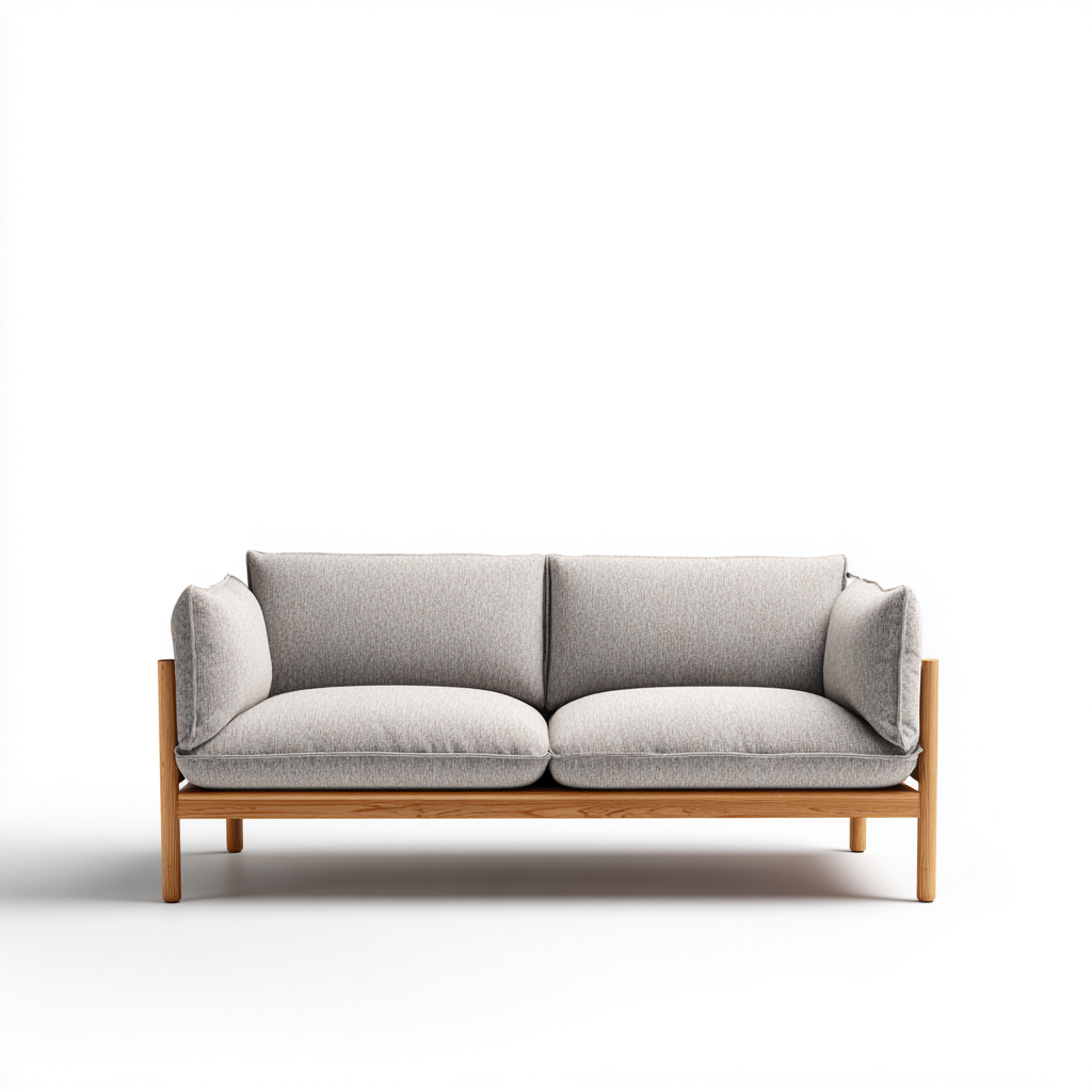 Sofá de 2 plazas - tela 165x85x82 cm - gris claro - adecuado para salón - diseño moderno-Nestmyhub