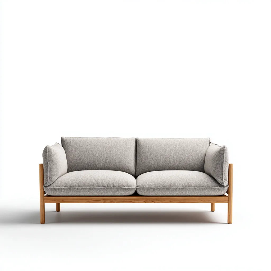 Sofá de 2 plazas - tela 165x85x82 cm - gris claro - adecuado para salón - diseño moderno-Nestmyhub