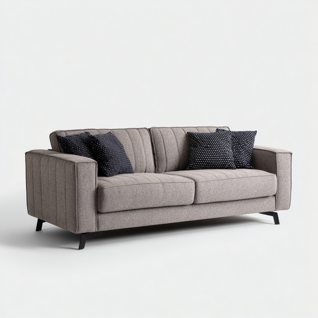 Sofá de 2 plazas - tela 175x88x80 cm - gris - adecuado para salón - diseño moderno-Nestmyhub