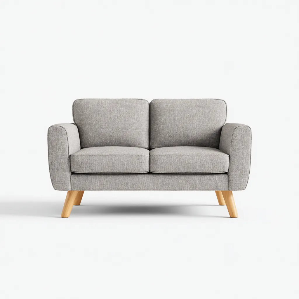 Sofá de 2 plazas - tela 160x82x82 cm - gris claro - adecuado para salón - diseño moderno-Nestmyhub