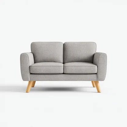 Sofá de 2 plazas - tela 160x82x82 cm - gris claro - adecuado para salón - diseño moderno-Nestmyhub