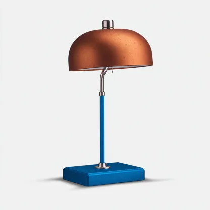 Lámpara de mesa - metal - 18x46 cm - azul-marrón - para salón-dormitorio - estilo moderno-Nestmyhub