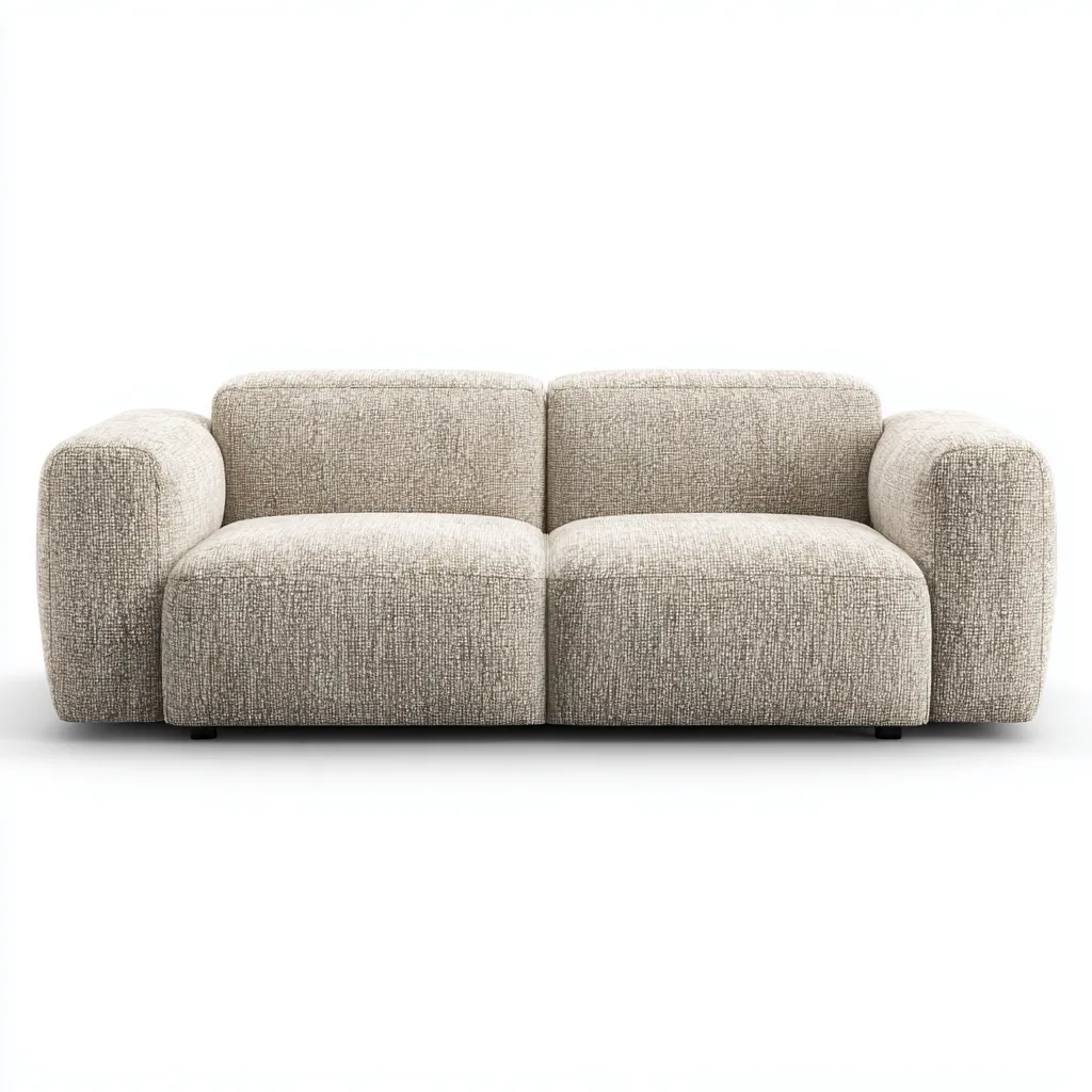 Sofá de 2 plazas - tela 180x95x78 cm - beige - adecuado para salón - diseño moderno-Nestmyhub