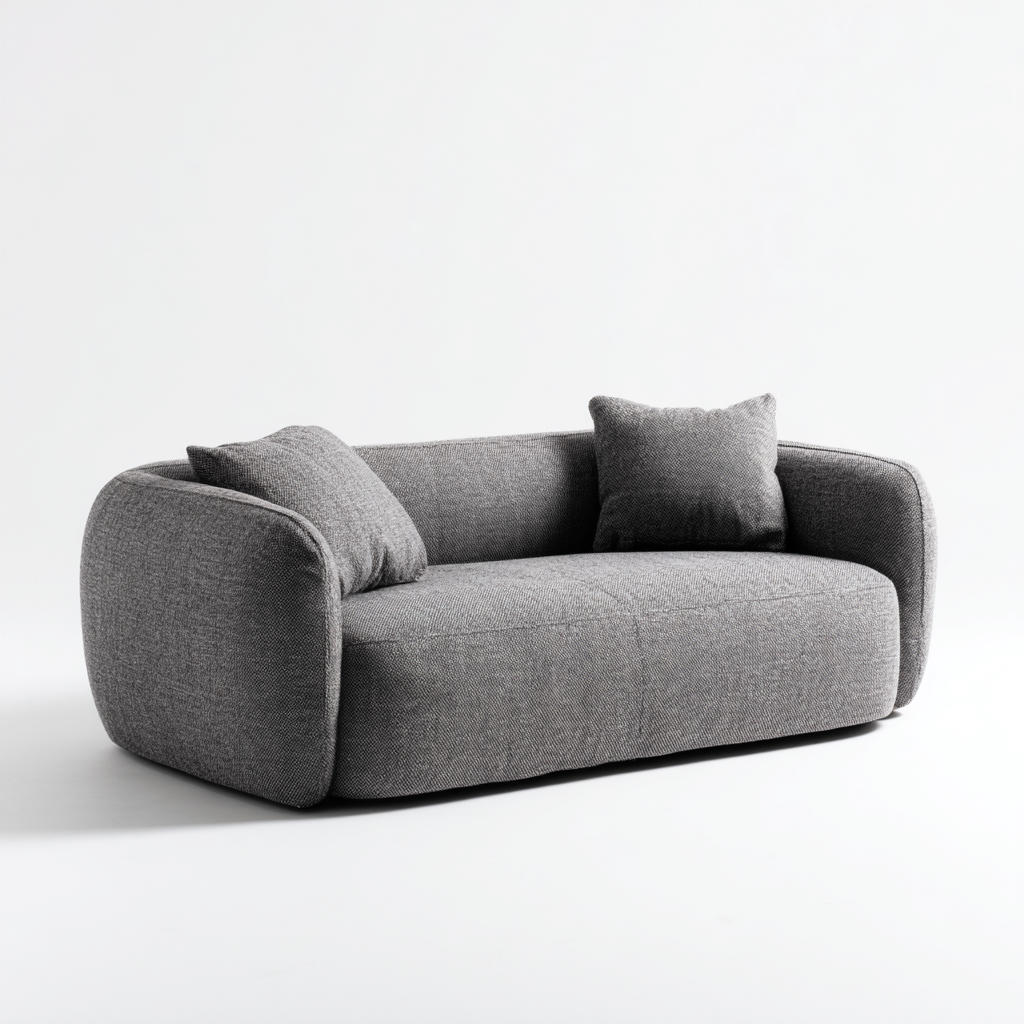 Sofá de 2 plazas - tela 165x90x78 cm - gris oscuro - adecuado para salón - diseño moderno-Nestmyhub