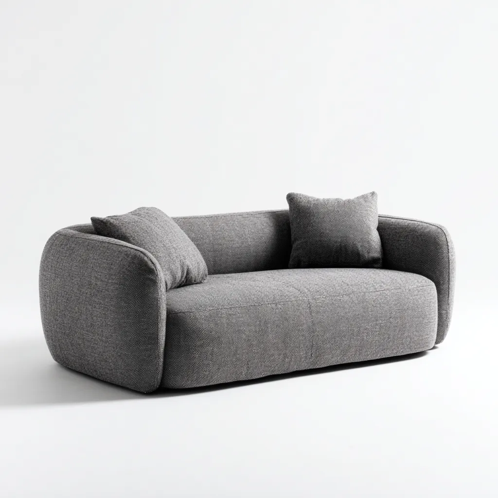 Sofá de 2 plazas - tela 165x90x78 cm - gris oscuro - adecuado para salón - diseño moderno-Nestmyhub