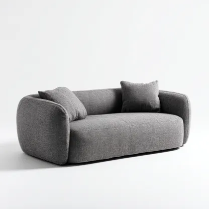 Sofá de 2 plazas - tela 165x90x78 cm - gris oscuro - adecuado para salón - diseño moderno-Nestmyhub