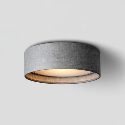 Lámpara de techo tela y metal 36x12 cm - gris - apta para interiores - diseño moderno minimalista-Nestmyhub