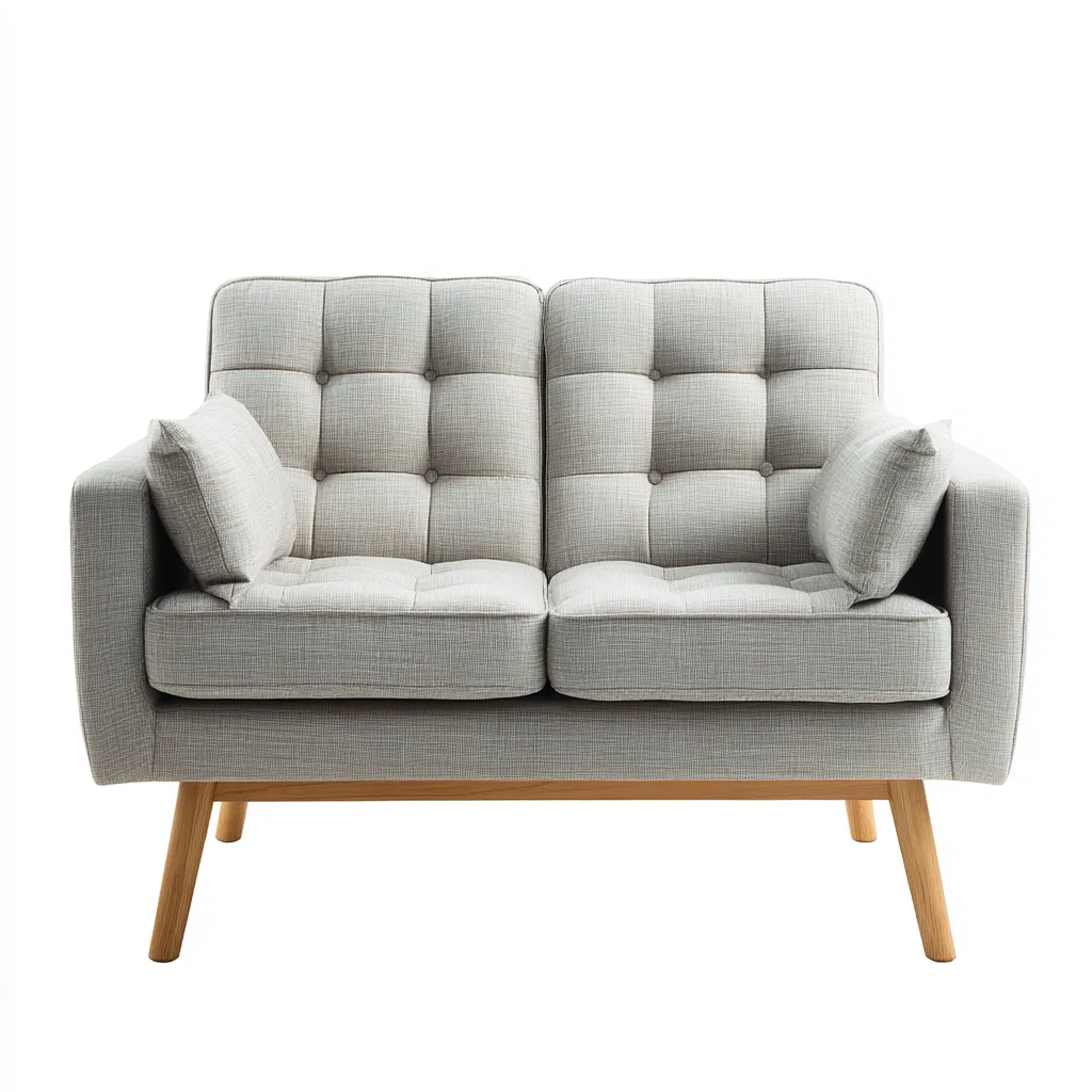 Sofá de 2 plazas tela 150x80x85 cm gris claro para salón - diseño moderno-Nestmyhub