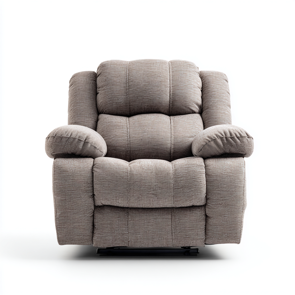 Sillón reclinable tela 98x95x100 cm - gris - estilo moderno - apto para salón-Nestmyhub