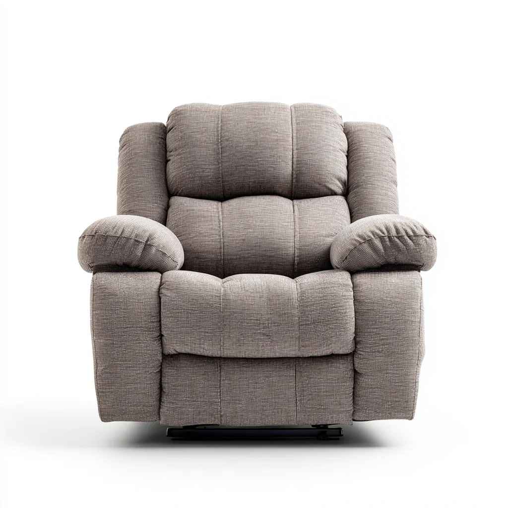 Sillón reclinable tela 98x95x100 cm - gris - estilo moderno - apto para salón-Nestmyhub