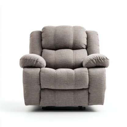 Sillón reclinable tela 98x95x100 cm - gris - estilo moderno - apto para salón-Nestmyhub