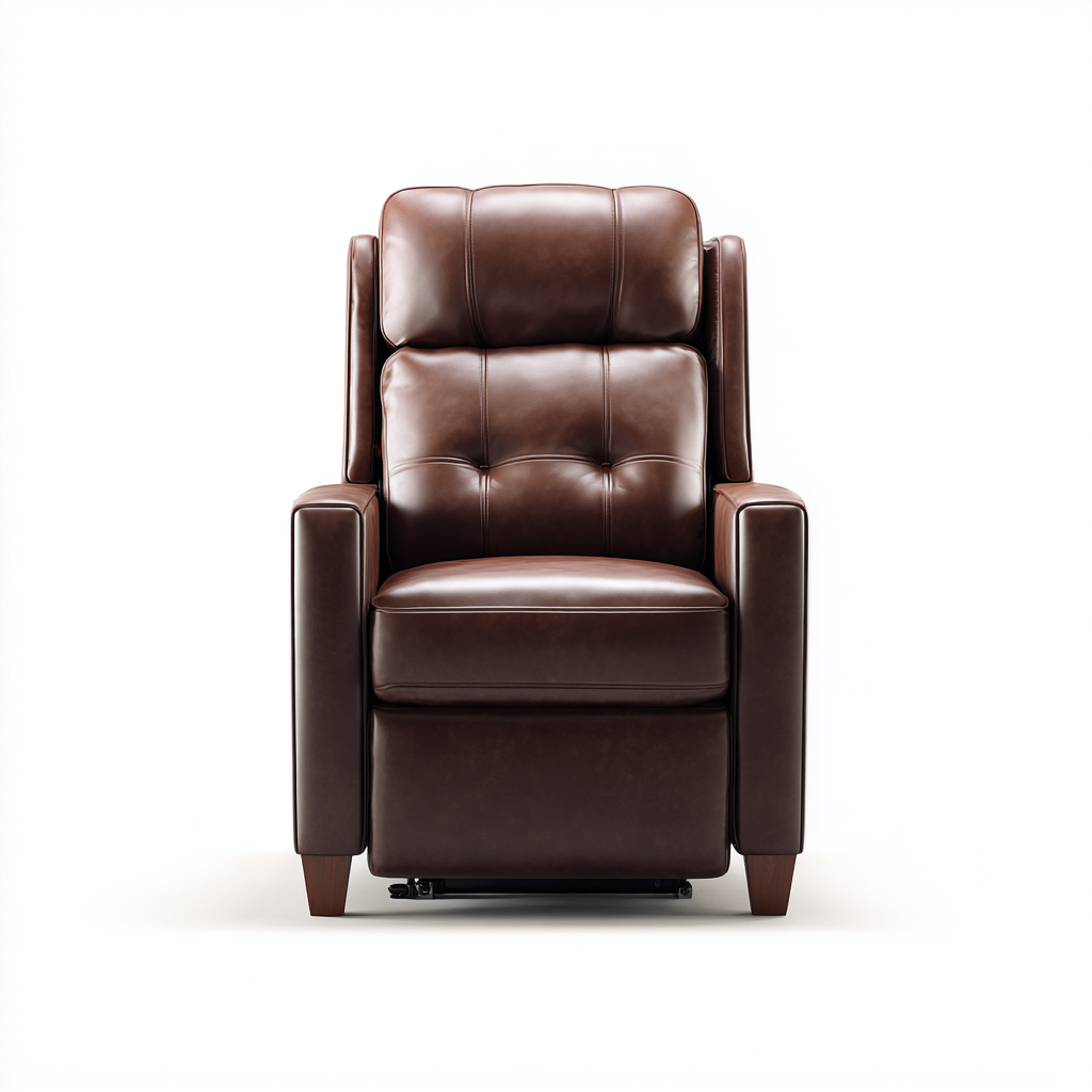 Sillón reclinable piel sintética 90x92x102 cm - marrón oscuro - diseño moderno - apto para salón-Nestmyhub