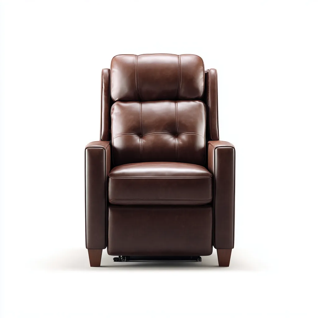 Sillón reclinable piel sintética 90x92x102 cm - marrón oscuro - diseño moderno - apto para salón-Nestmyhub