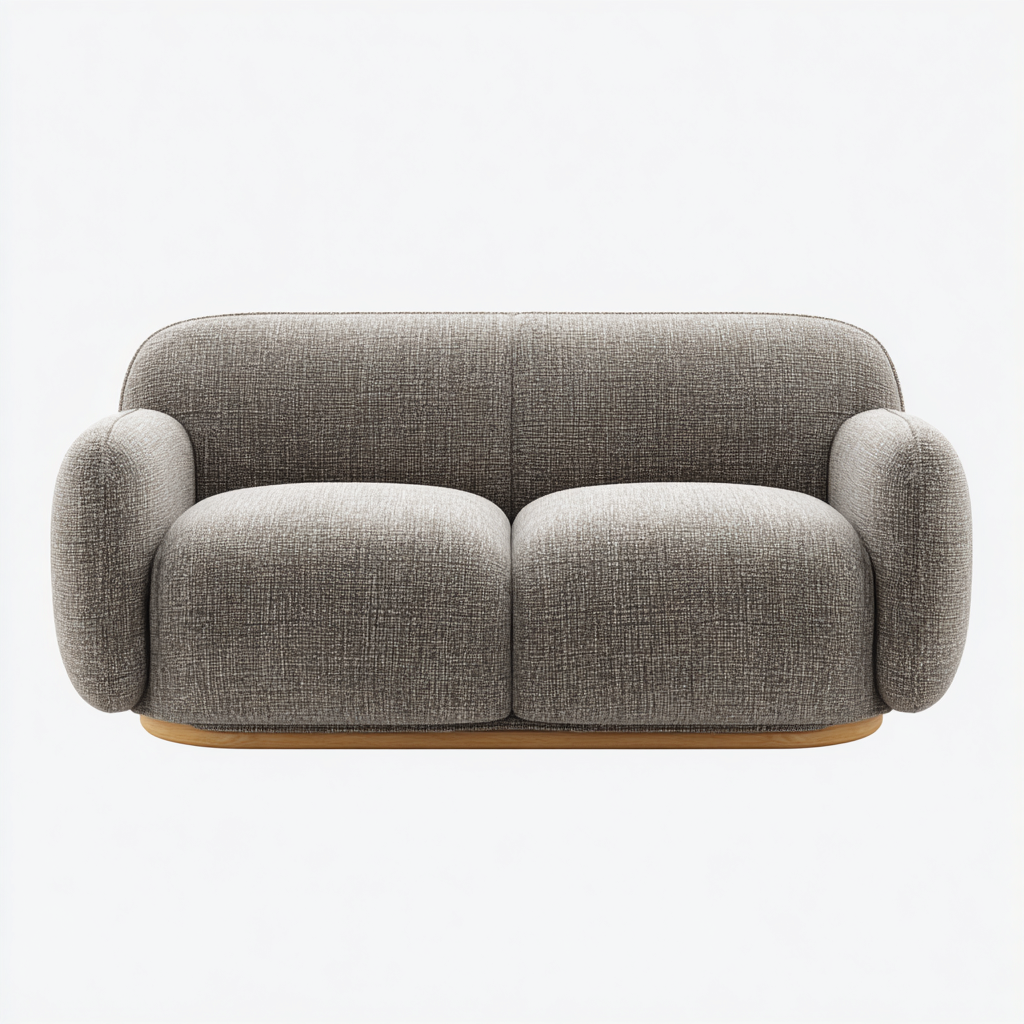 Sofá de 2 plazas - tela 170x90x78 cm - gris - adecuado para salón - diseño moderno-Nestmyhub