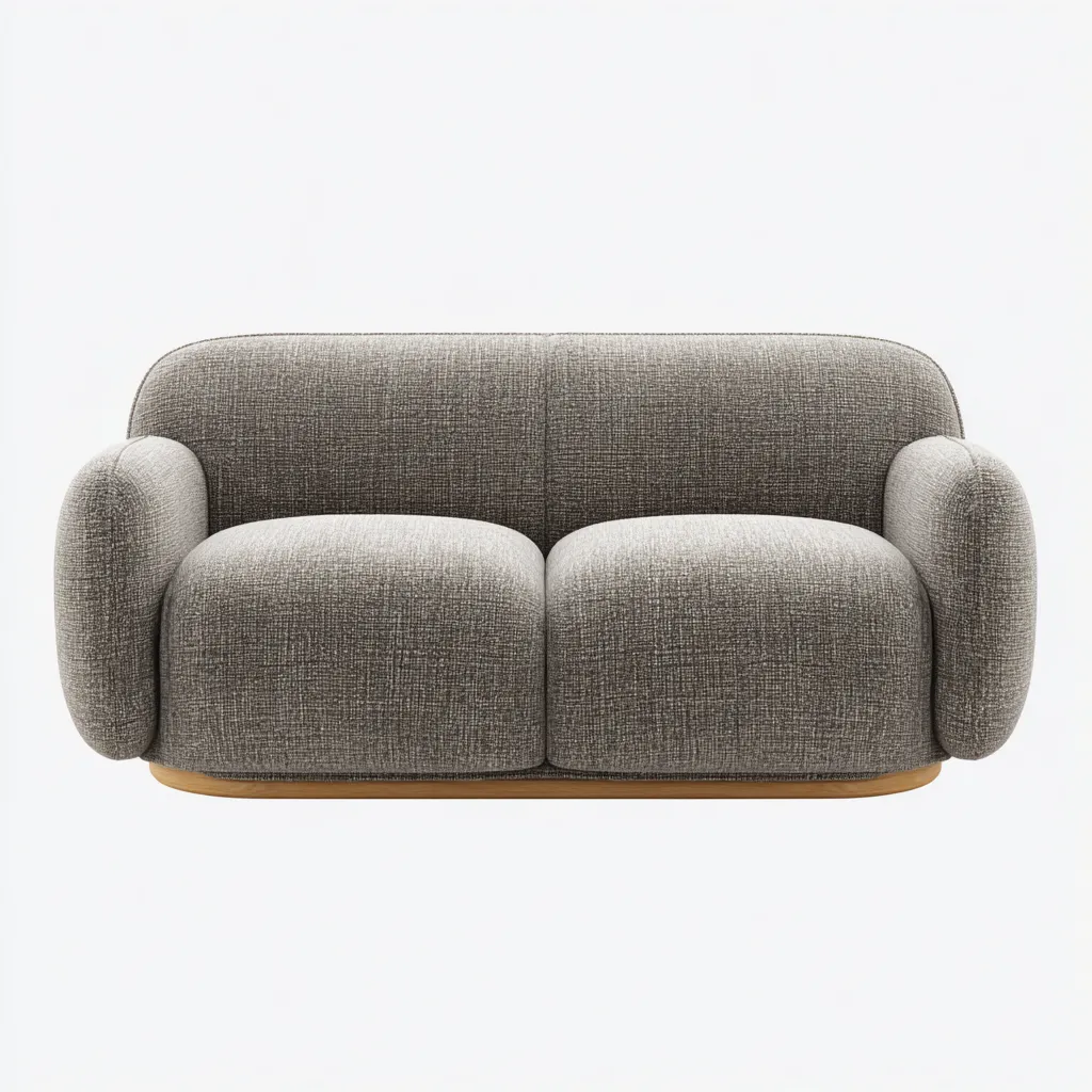 Sofá de 2 plazas - tela 170x90x78 cm - gris - adecuado para salón - diseño moderno-Nestmyhub