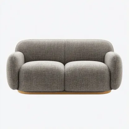 Sofá de 2 plazas - tela 170x90x78 cm - gris - adecuado para salón - diseño moderno-Nestmyhub