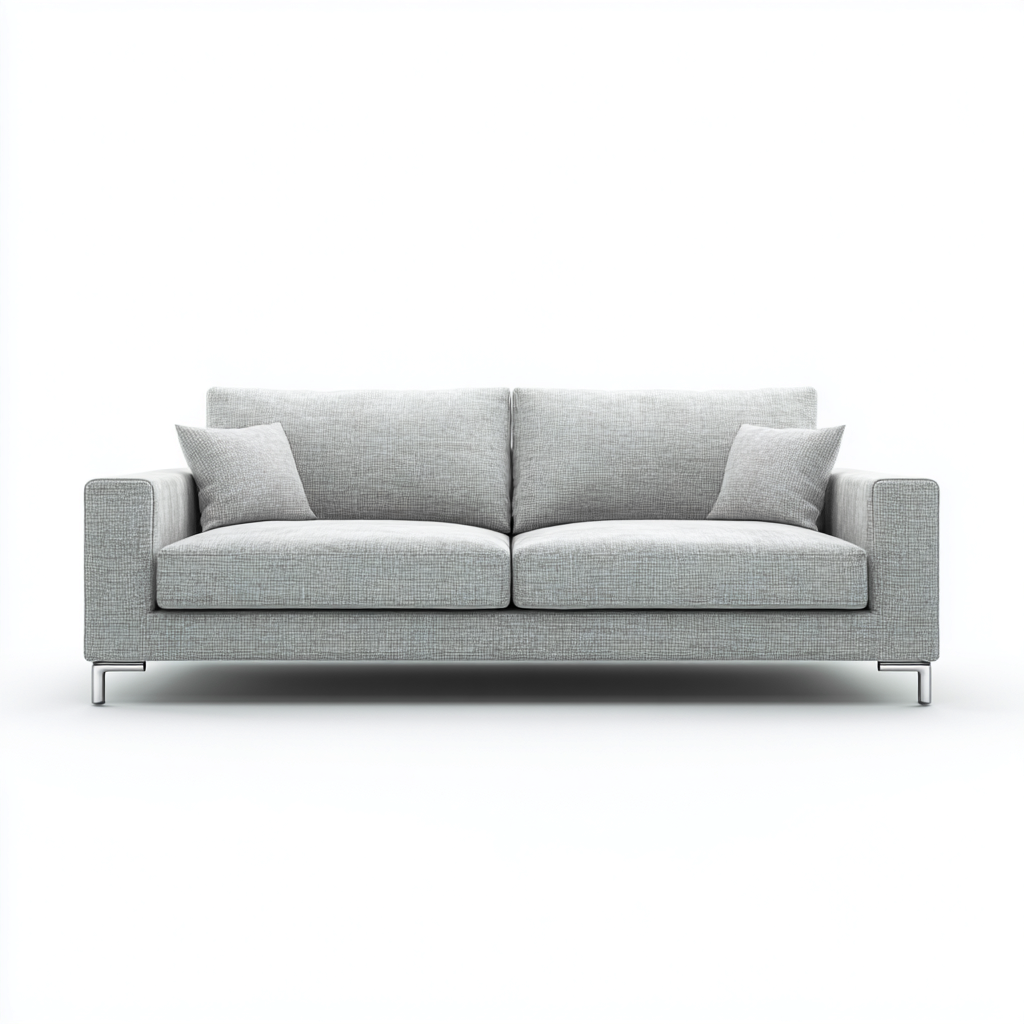 Sofá de 2 plazas - tela 180x90x82 cm - gris claro - adecuado para salón - diseño moderno-Nestmyhub