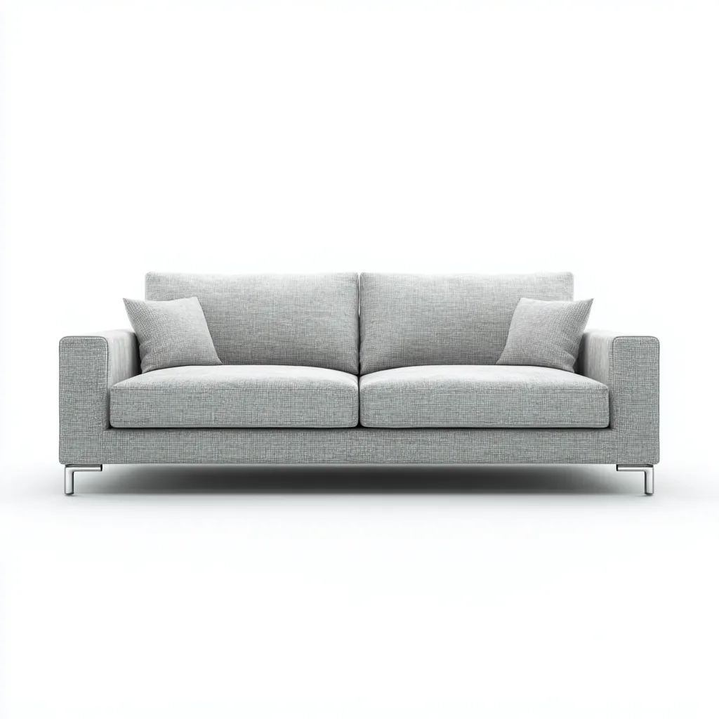 Sofá de 2 plazas - tela 180x90x82 cm - gris claro - adecuado para salón - diseño moderno-Nestmyhub