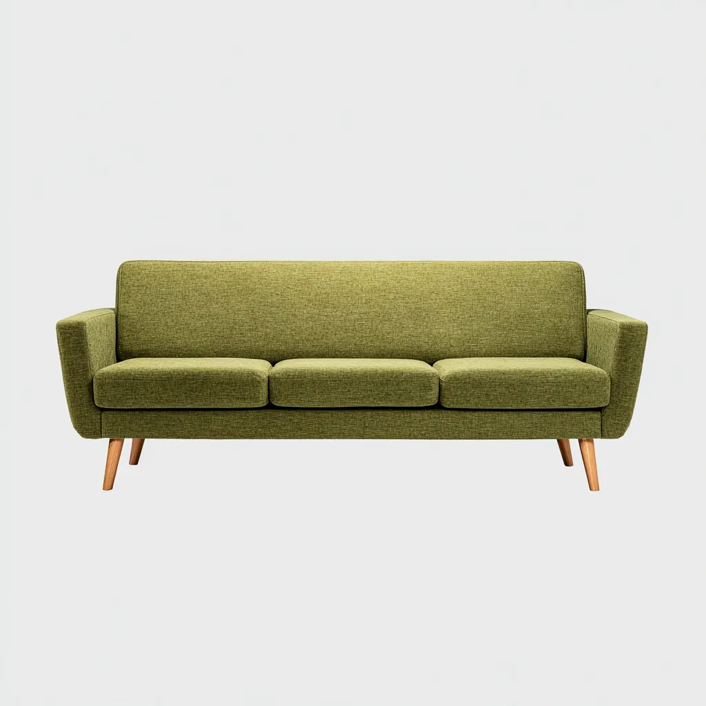 Sofá de 3 plazas tela 210x80x82 cm verde para sala de estar estilo moderno-Nestmyhub