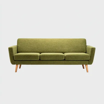 Sofá de 3 plazas tela 210x80x82 cm verde para sala de estar estilo moderno-Nestmyhub