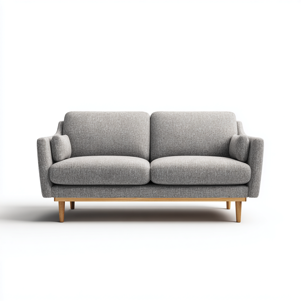 Sofá de 2 plazas - tela 168x86x82 cm - gris claro - adecuado para salón - diseño moderno-Nestmyhub