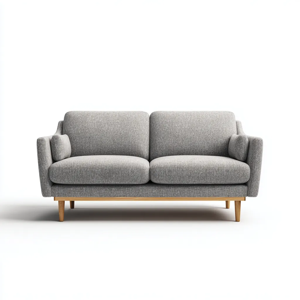 Sofá de 2 plazas - tela 168x86x82 cm - gris claro - adecuado para salón - diseño moderno-Nestmyhub