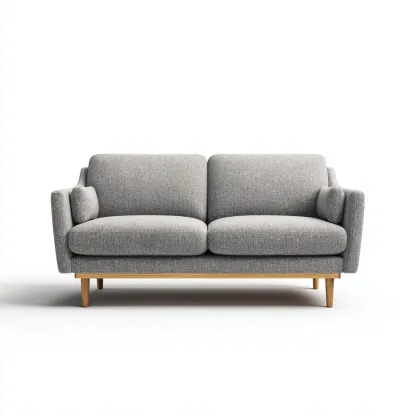 Sofá de 2 plazas - tela 168x86x82 cm - gris claro - adecuado para salón - diseño moderno-Nestmyhub