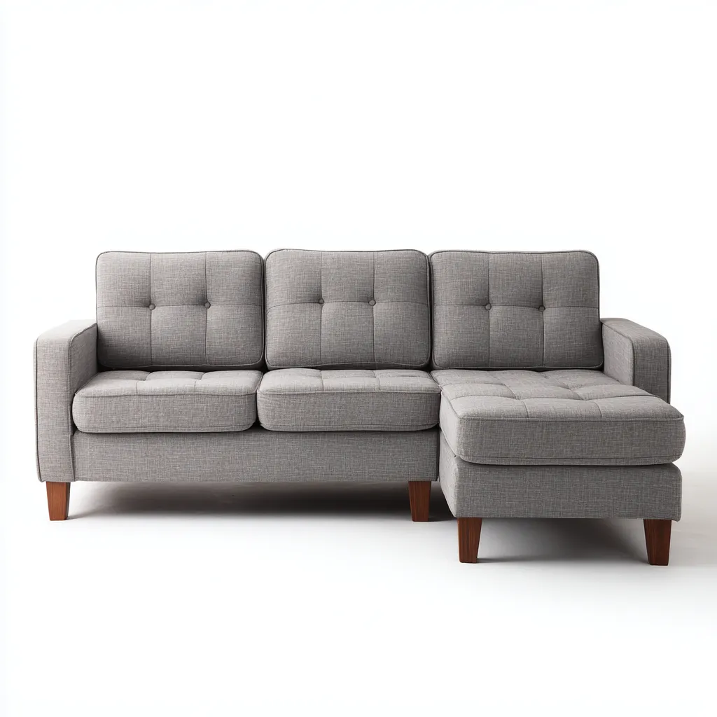 Sofá rinconero - Tela - 255x160x85 cm - Gris - Diseño moderno para salón-Nestmyhub