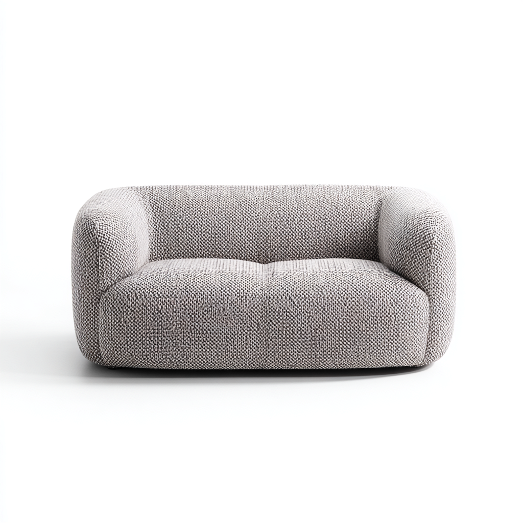 Sofá de 2 plazas - tela 160x85x70 cm - gris claro - adecuado para salón - diseño moderno-Nestmyhub