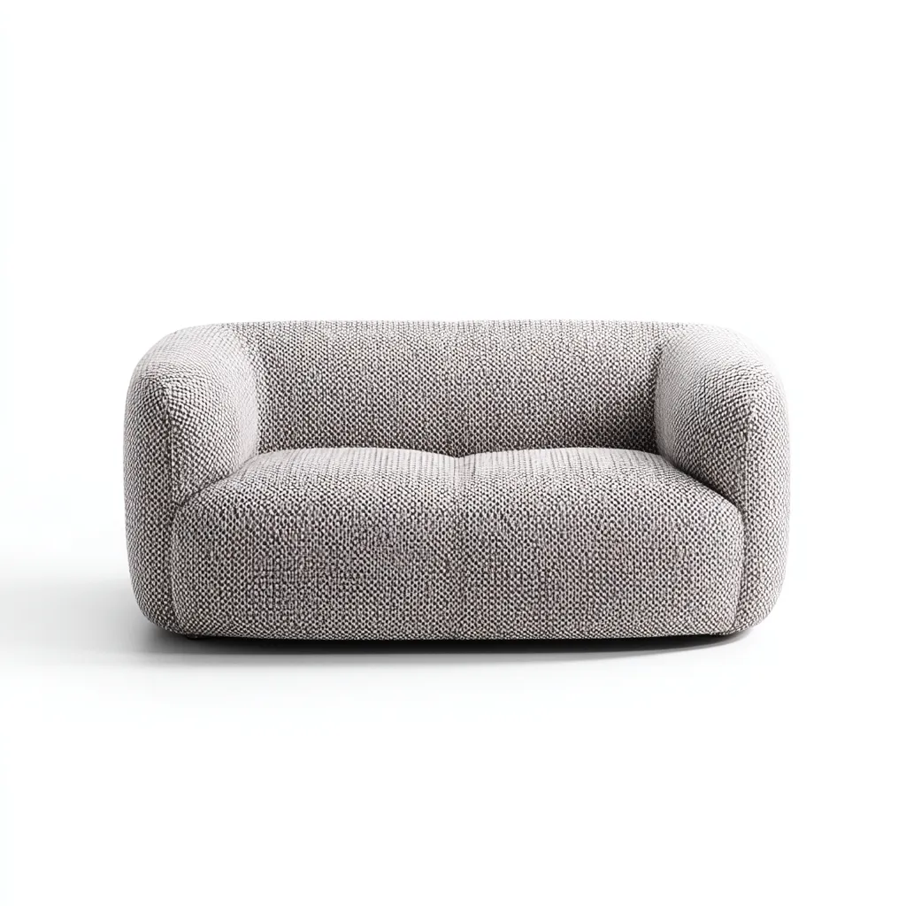 Sofá de 2 plazas - tela 160x85x70 cm - gris claro - adecuado para salón - diseño moderno-Nestmyhub