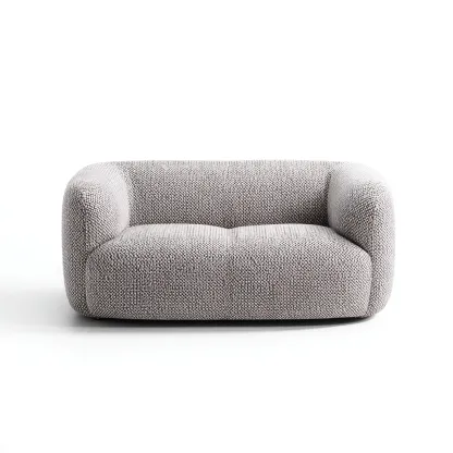 Sofá de 2 plazas - tela 160x85x70 cm - gris claro - adecuado para salón - diseño moderno-Nestmyhub