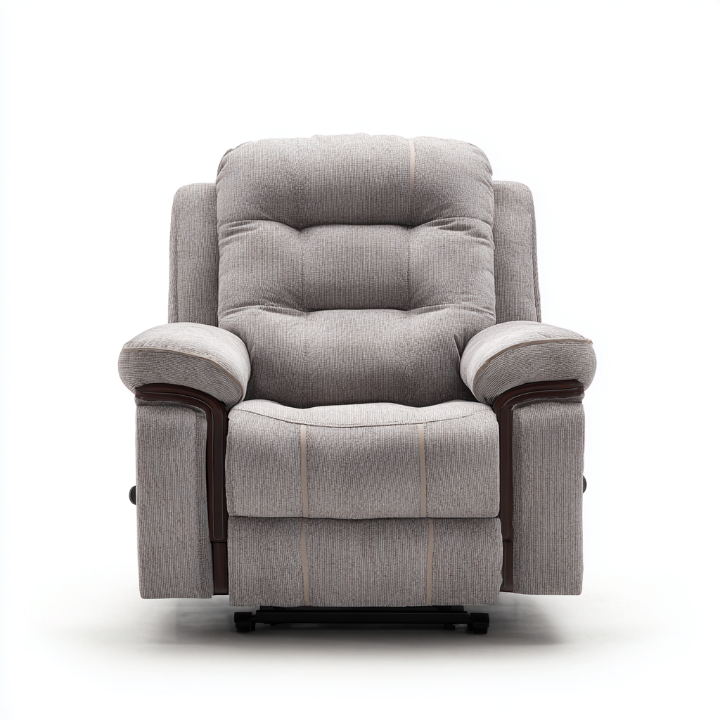 Sillón reclinable tela 98x95x100 cm - gris - estilo moderno - apto para salón-Nestmyhub