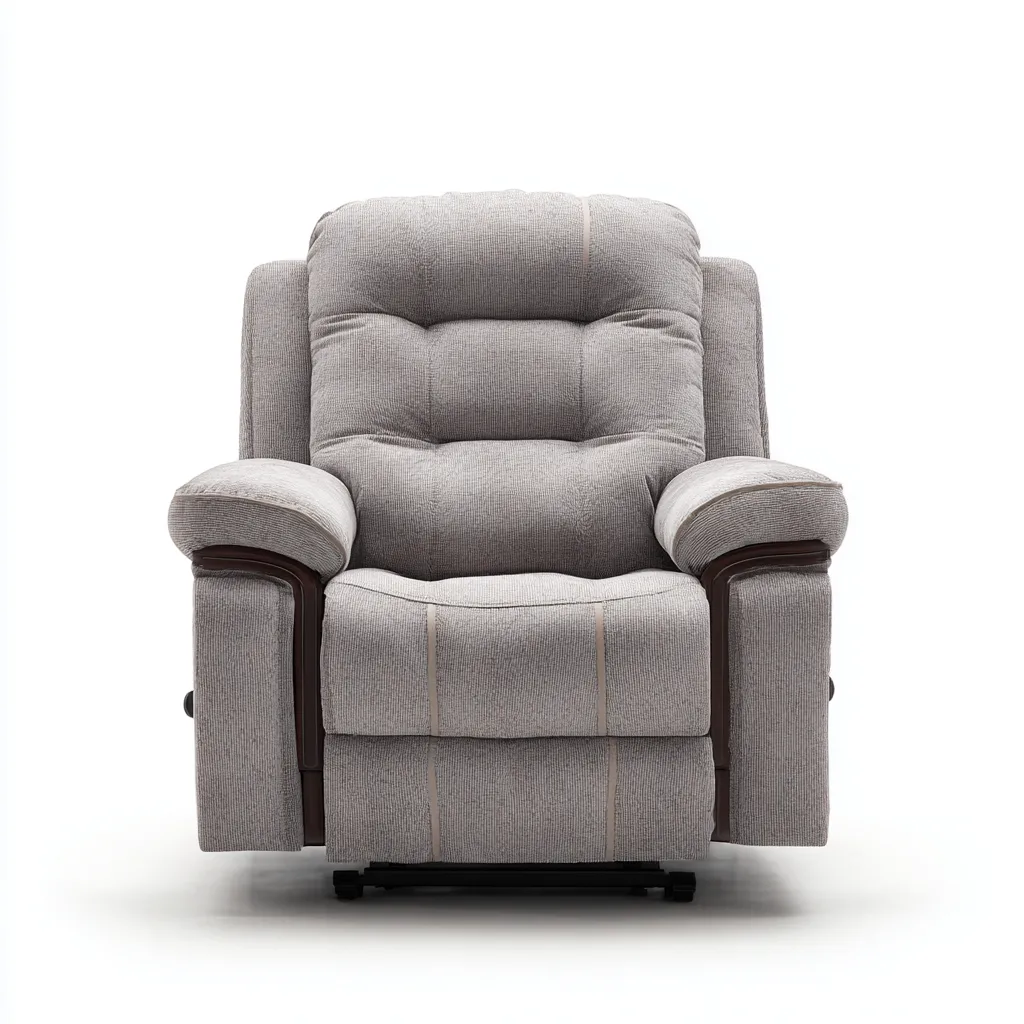 Sillón reclinable tela 98x95x100 cm - gris - estilo moderno - apto para salón-Nestmyhub